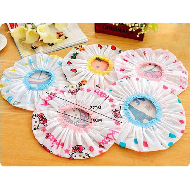 Combo 4 nón ủ tóc hình hoạt hình ngộ nghĩnh có thun chằn - AS 98 - BX1758