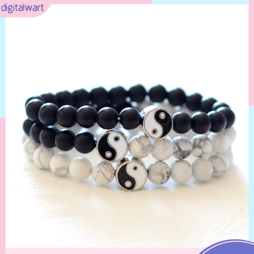 Vòng tay chuỗi hạt phong cách âm dương cho nam và nữ