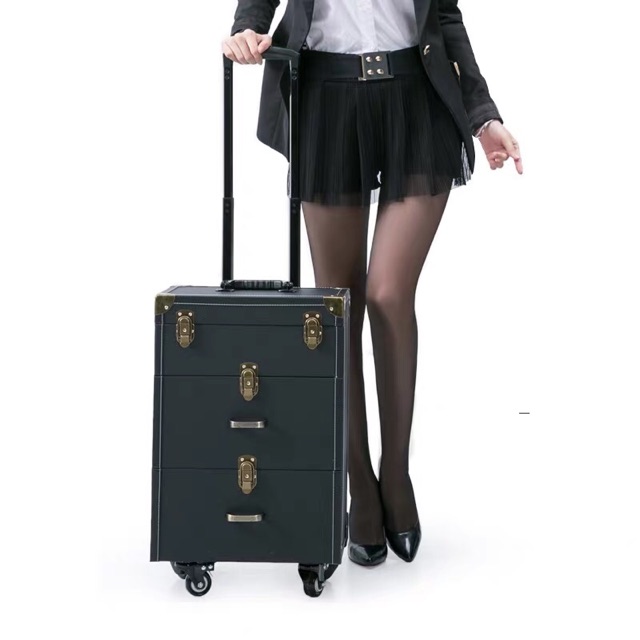 Cốp trang điểm vali kéo chuyên nghiệp cốp đựng sơn gel máy hơ đồ phun xăm đồ mi