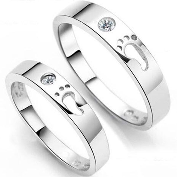 Nhẫn đôi Bạc Quang Thản chất liệu bạc thật không xi mạ, khắc chữ miễn phí