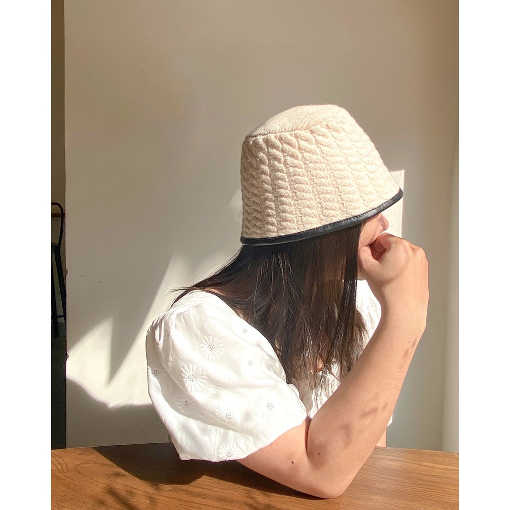 nón bucket len xoắn