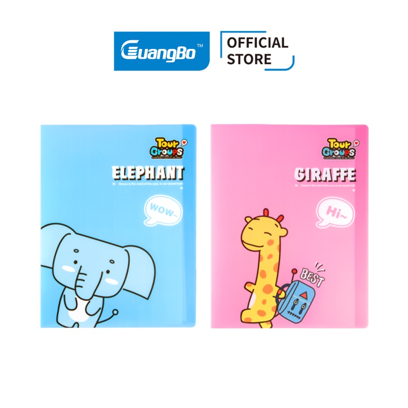 File lá học sinh GuangBo 10-20-30 lá màu hồng/ màu xanh H06021-22-23 Tourgroups