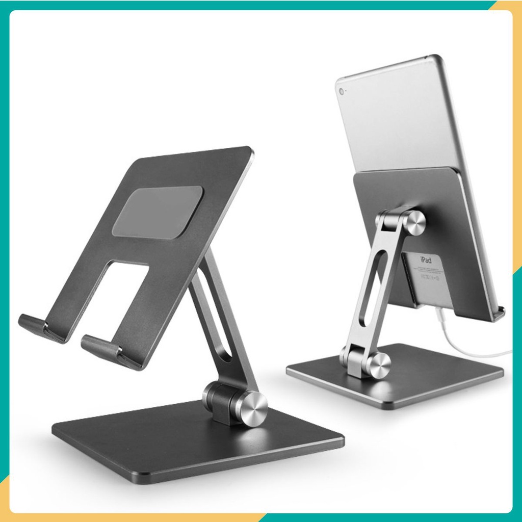 Giá đỡ máy tính bảng và điện thoại  cho ipad, iphone, galaxy tab bằng hợp kim nhôm chắc chắn.