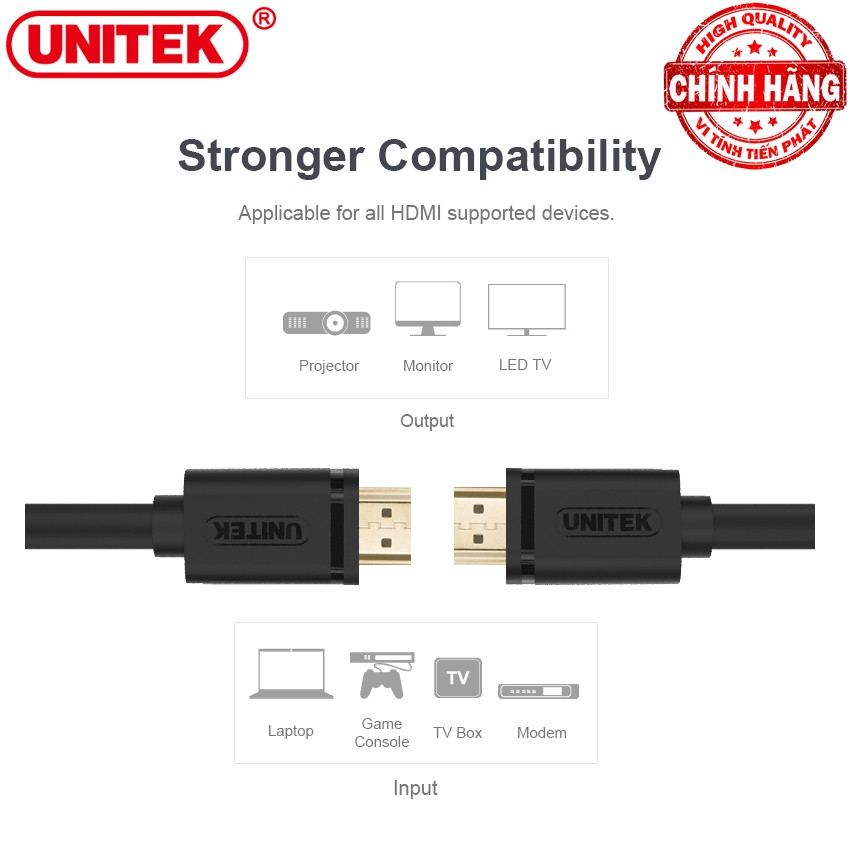 Cáp HDMI 4K Ultra HD và 3D Unitek Y-C142M dài 10m