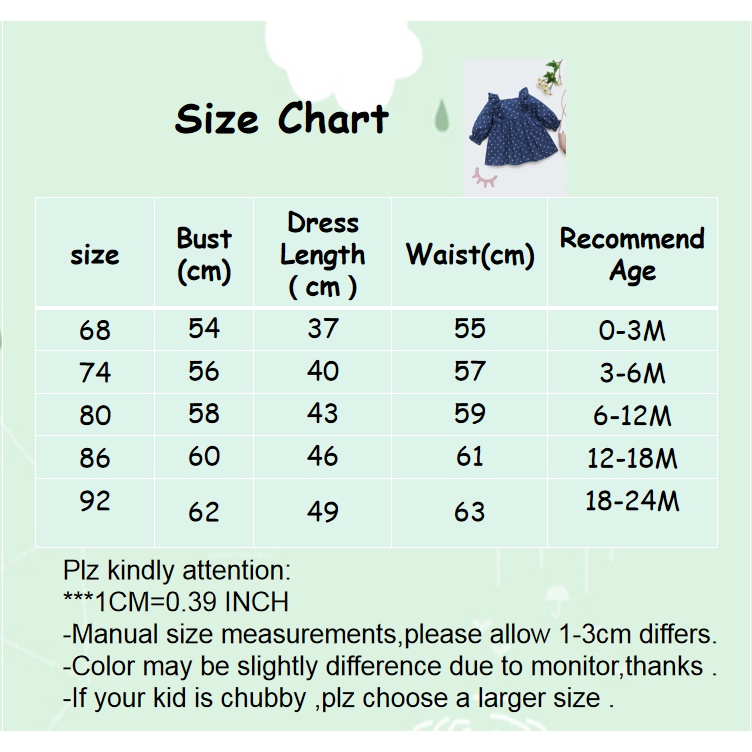 Đầm Mikrdoo thời trang tay dài phối bèo họa tiết chấm bi in đáng yêu dành cho bé gái sơ sinh