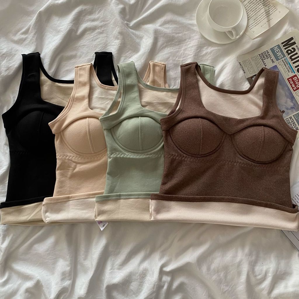 Áo Không Tay Không Đường May Mặc Ngoài Trời Vải Lông Cừu Dày Ấm Áp Thời Trang Thu Đông