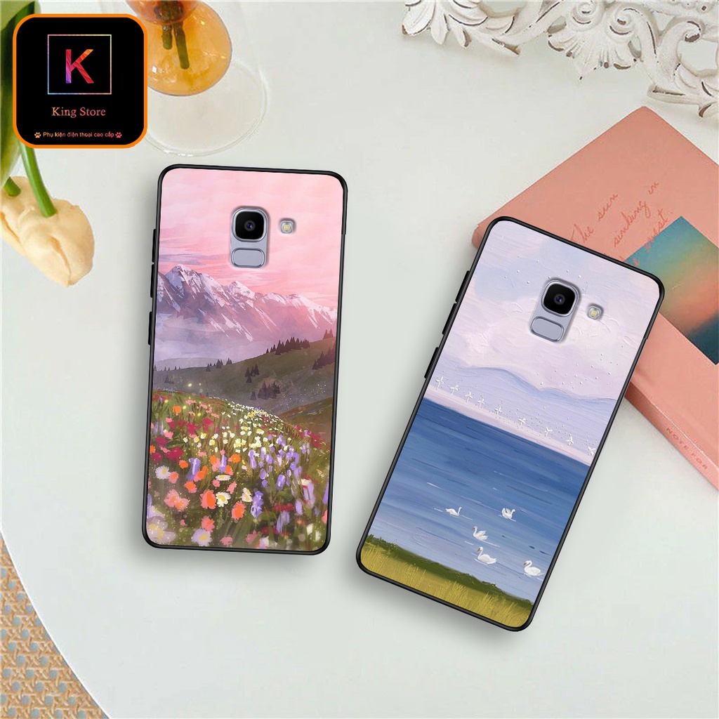 Ốp lưng Samsung J6 2018 - Samsung J6 Plus - Samsung J8 2018 - Ốp in hình Cánh đồng hoa - Chất liệu TPU