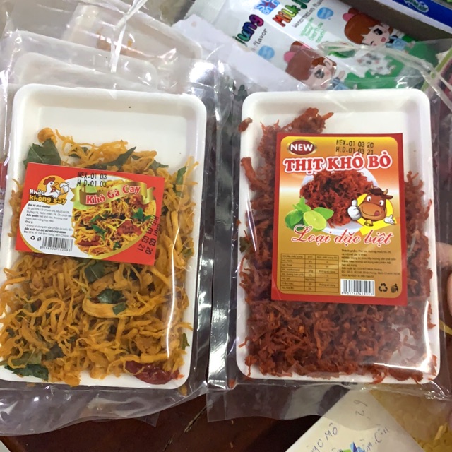 Thịt Bò Khô/Gà Khô Khay 100g