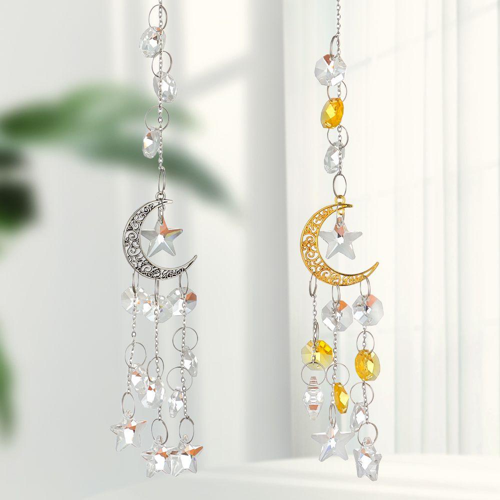 CONOPERY Dreamcatcher Treo Trang Trí Nhà Cửa Họa Tiết Cầu Vồng/ Mặt Trăng/ Mặt Trời Độc Đáo|Chuông Gió