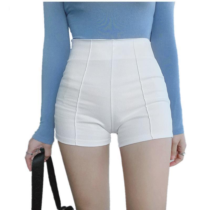 Quần Short Nữ Lưng Cao Ôm Body Tôn Dáng Chất Vải Coton Co Giãn Dày Không Lộ