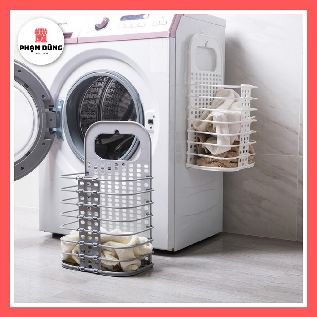 Giỏ Đựng Quần Áo Gấp Gọn Thông Minh Treo Tường , Treo Máy Giặt