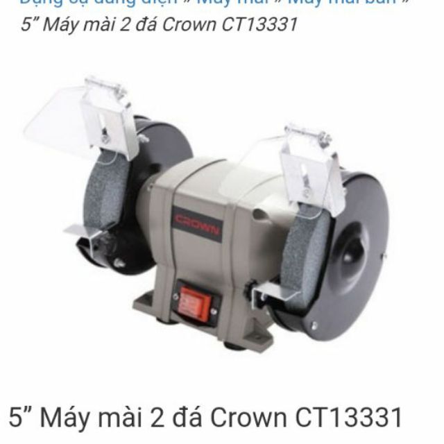 Mô tơ mài 2 đầu đá CROWN 125mm--200w