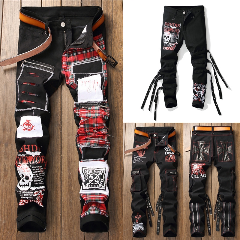 Men Pant Men jeans Skinny Quần Nam Rách Dạo Phố Quần Bò Nam Rẻ Đẹp Quần Jeans Nam Thời Trang Quần Bò Rách Phong Cách