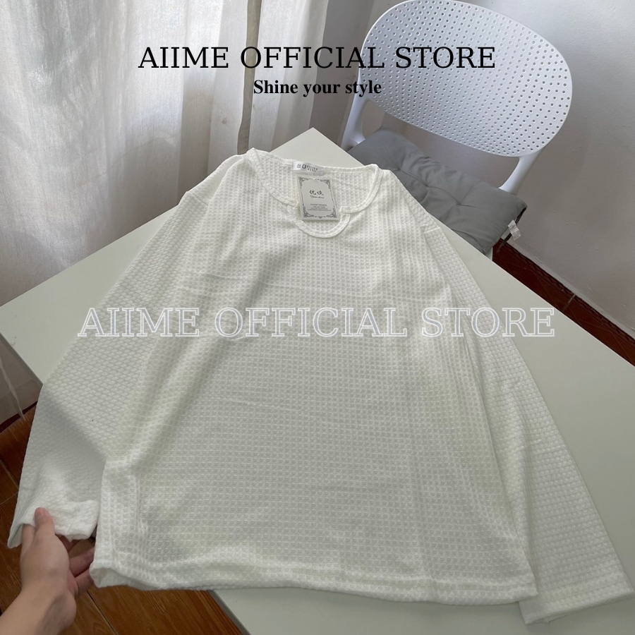 Áo len nữ chất xốp/Áo len tay dài dáng rộng oversize phong cách Hàn