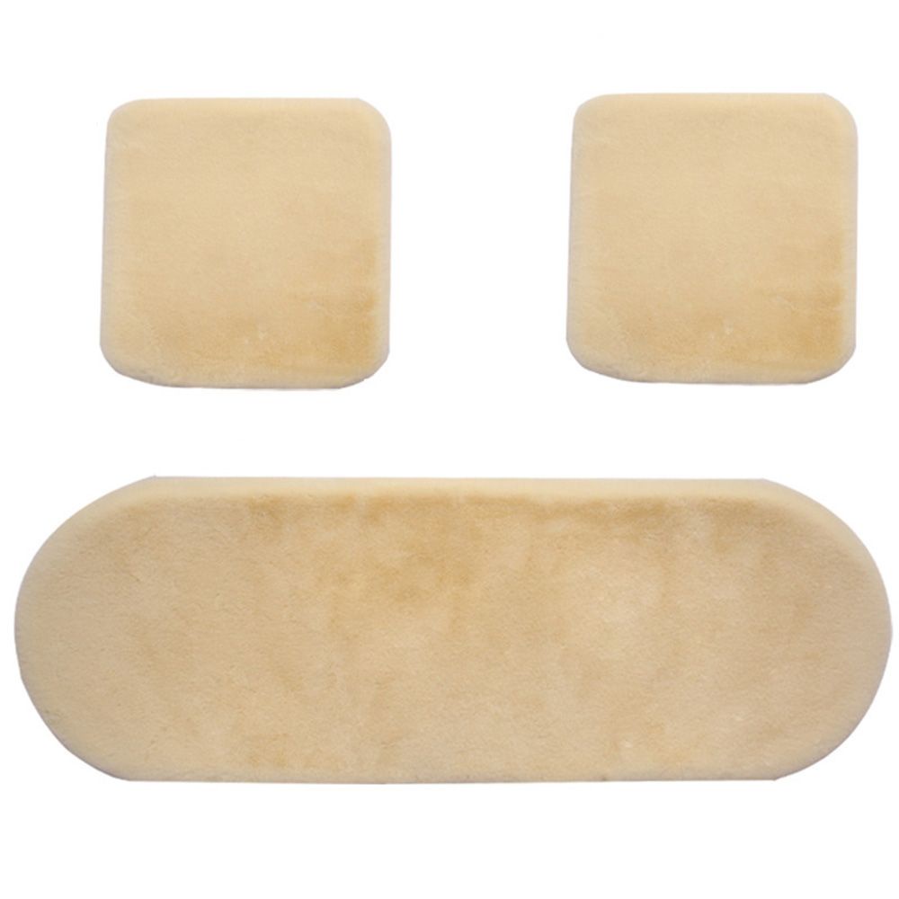 Đệm lót ghế ngồi ba mảnh bằng lông thỏ nhân tạo chống trượt giữ ấm vào mùa đông cho xe hơi