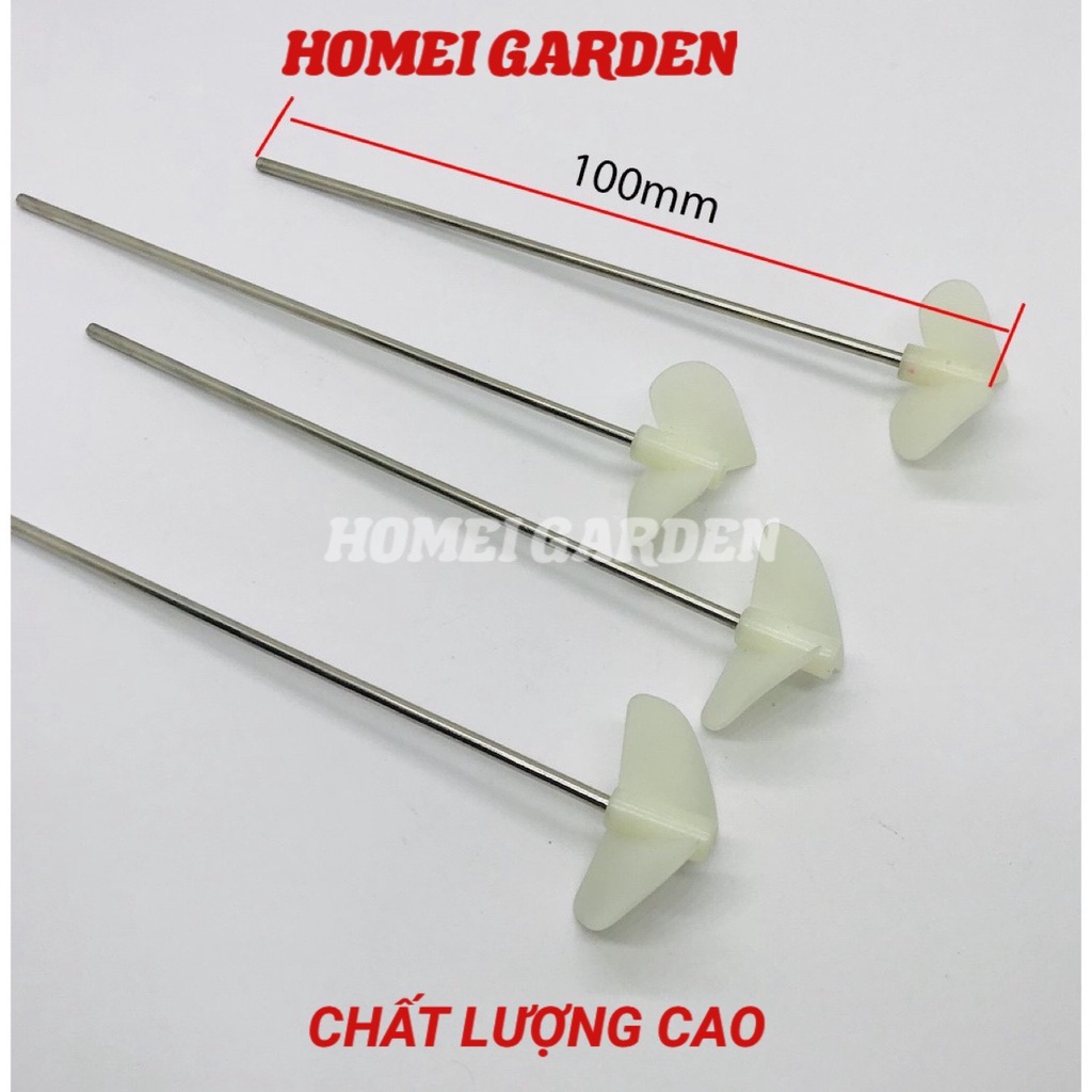 Bộ 4 chân vịt nhựa 2 cánh 26mm kèm 4 trục 2mm 4 khớp nối nhựa chế thuyền chất lương cao - D0165