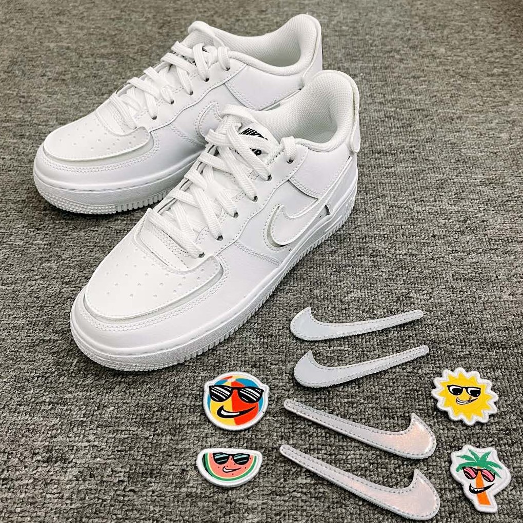 Giày Air Force 1 Chính Hãng FREESHIP Giày Sneaker Thể Thao Nike AF1 1/1 GS White Logo Dán [DB2812100] - Simple Sneaker