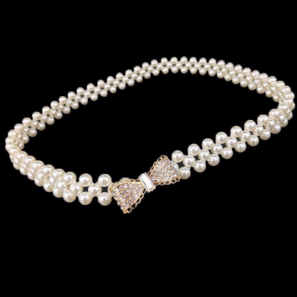 Thắt lưng nữ đính ngọc mặt tròn dễ thương thời trang Hàn Quốc