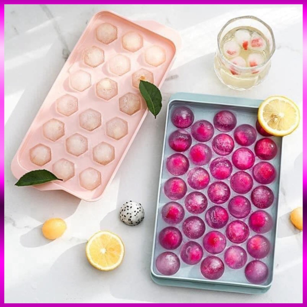 KHAY LÀM ĐÁ, LÀM THẠCH BI TRÒN THẾ HỆ MỚI LOẠI 33 VIÊN | BigBuy360 - bigbuy360.vn