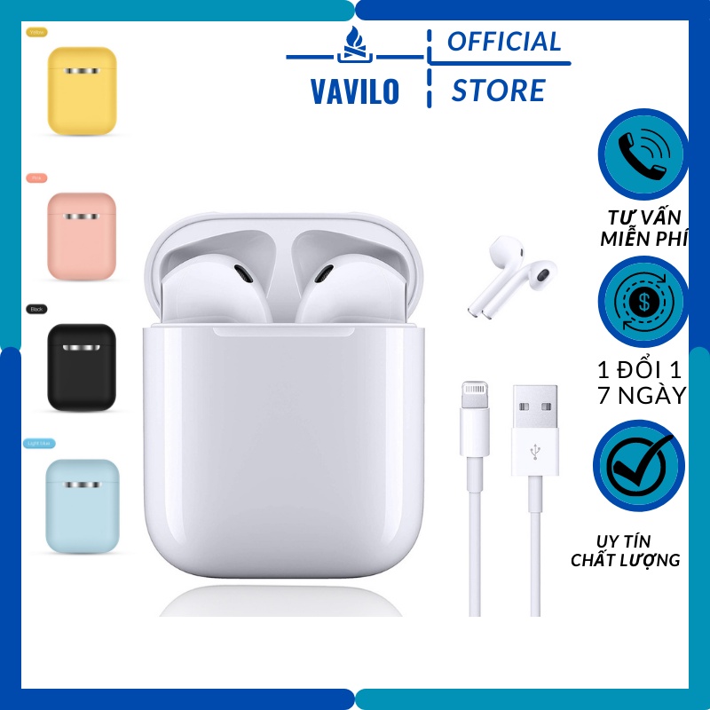 Tai nghe bluetooth không dây tws i12 cảm ứng vân tay pin sử dụng 3_4 giờ BH 3 tháng vavilo