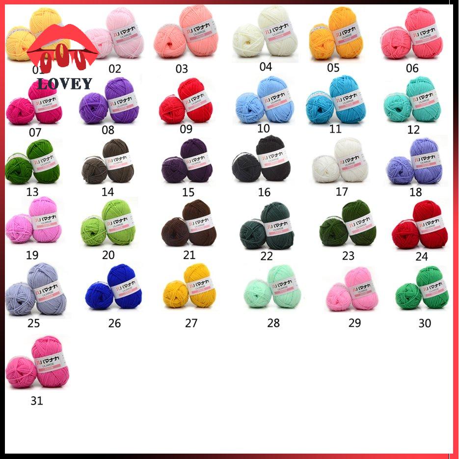 Cuộn len mini cotton sữa dùng làm len móc thú bông/ mũ/ quần áo trẻ em