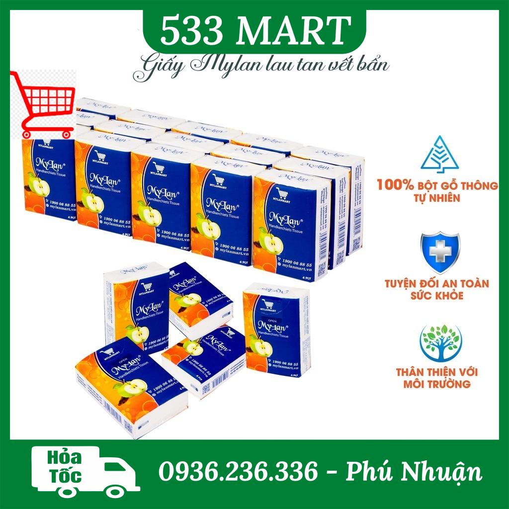 [LỐC 15 GÓI] Khăn giấy bỏ túi cao cấp Mylan Qủa Táo 4 lớp