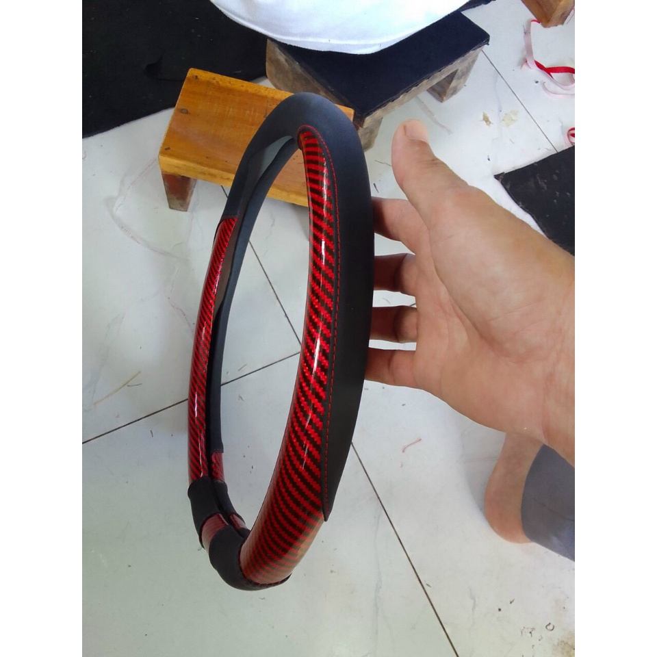 Seltos, Bọc vô lăng Dcut cho Kia Seltos 2020 2021 mẫu da carbon 3 màu tùy chọn