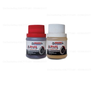 Dầu thắng màu Đỏ Megacools Brake Fluid DOT 3 hàng chính hãng nhập khẩu 50ml sử dụng mọi loại xe . DoChoiXeMay .