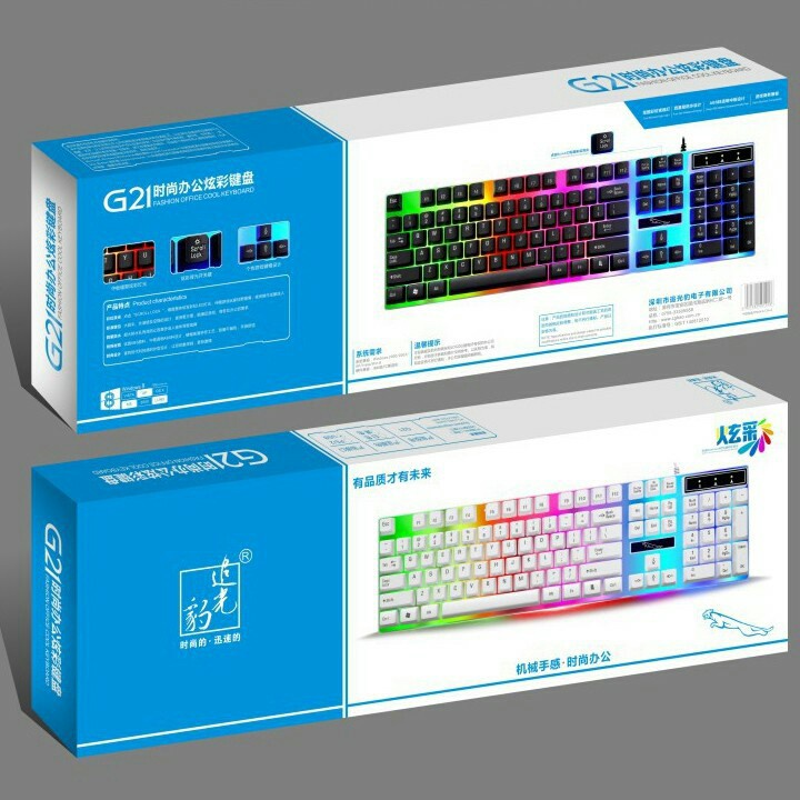 Bàn Phím Gaming Kèm Chuột Có Đèn Led 7 Màu G21, Phím Giả Cơ Led Siêu Đẹp Chuyên Chơi Game, Văn Phòng Cho PC Và Laptop