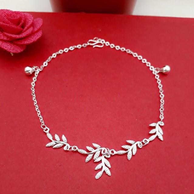 Bạc chuẩn. 💥💥SẬP GIÁ LẮC CHÂN LÁ BẠC TA 925