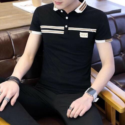 Áo thun nam ngắn tay có cổ 3XX vải thun Cotton 100% mềm mịn thoáng mát