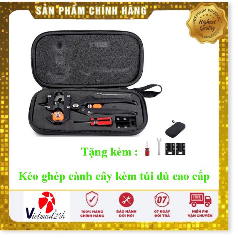 Kéo Cắt Ghép Cành Cây Chuyên Dụng 3 mối ghép  + Túi dù cao cấp