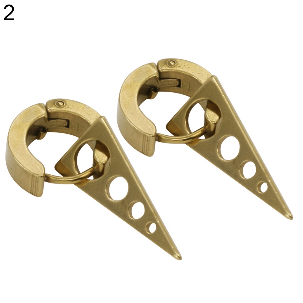 Kẹp tóc thép không gỉ hình chóp nhọn cá tính cho nam nữ