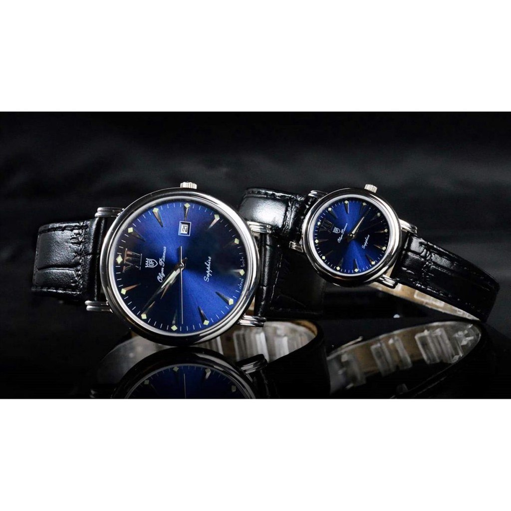 Mặc gì đẹp: [Freeship] Đồng hồ nam mặt kính sapphire Olym Pianus OP130-07 OP130-07MS-GL xanh