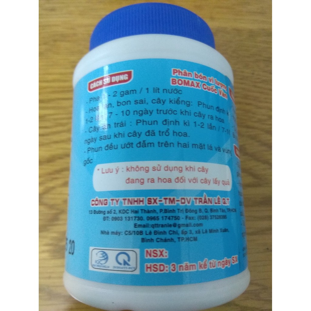 Phân bón vi lượng Canxi + Bo - Bomax chai 100 gram