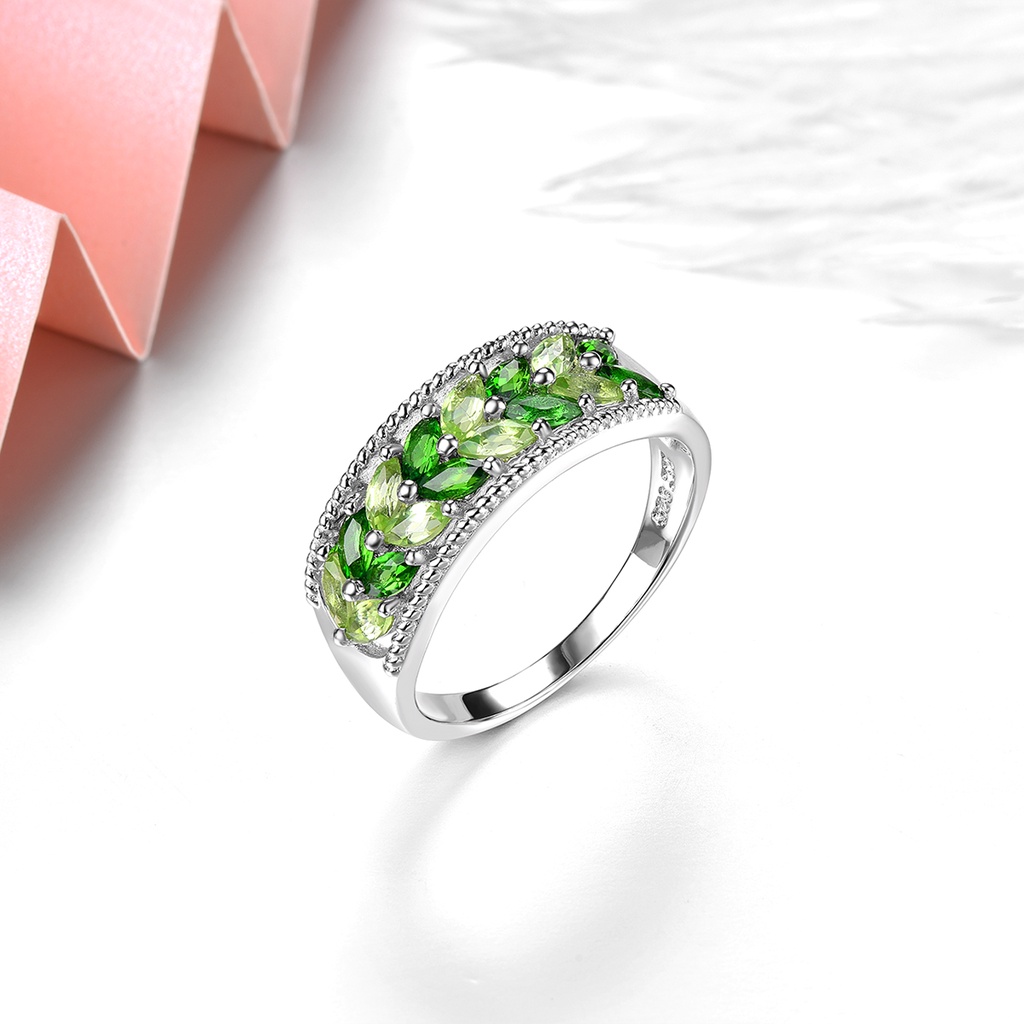Nhẫn Bạc 925 Đính Đá Quý Tự Nhiên Thời Trang Cho Nữ