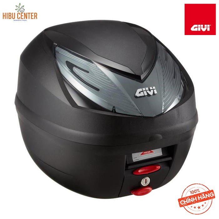 Thùng GIVI E250N/ E250N2 WILDCAT Phản Quang Đỏ/ Xám Khói 25 Lít Khóa Monolock Hàng Chính Hãng – HBCENTER