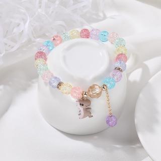 Vòng Tay Chuỗi Hạt Pha Lê Hình Khủng Long Hoạt Hình Phong Cách Hàn Quốc