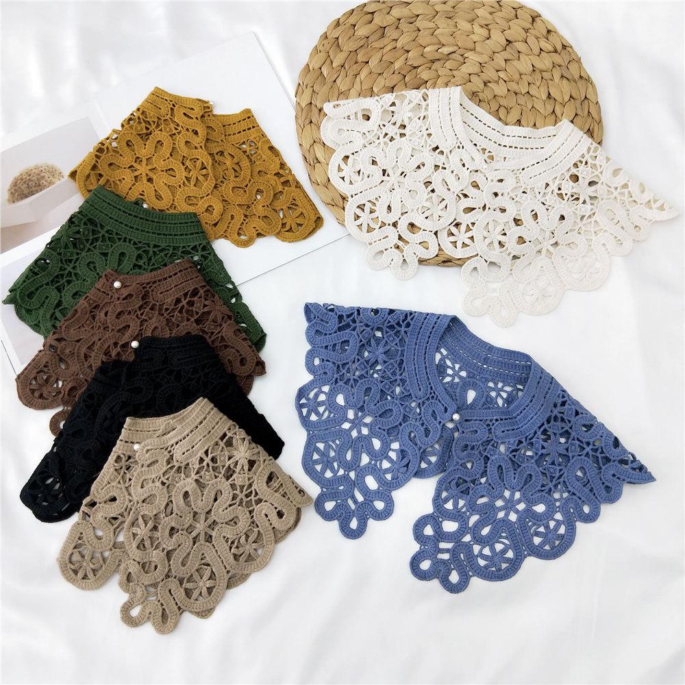 Vòng Cổ Ren Giả Thêu Hoa Phong Cách Vintage