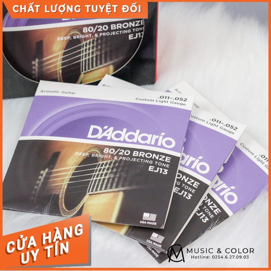 Dây đàn Guitar Acoustic DAddario EXP26 - size 11 - Nhạc cụ MUSIC&COLOR
