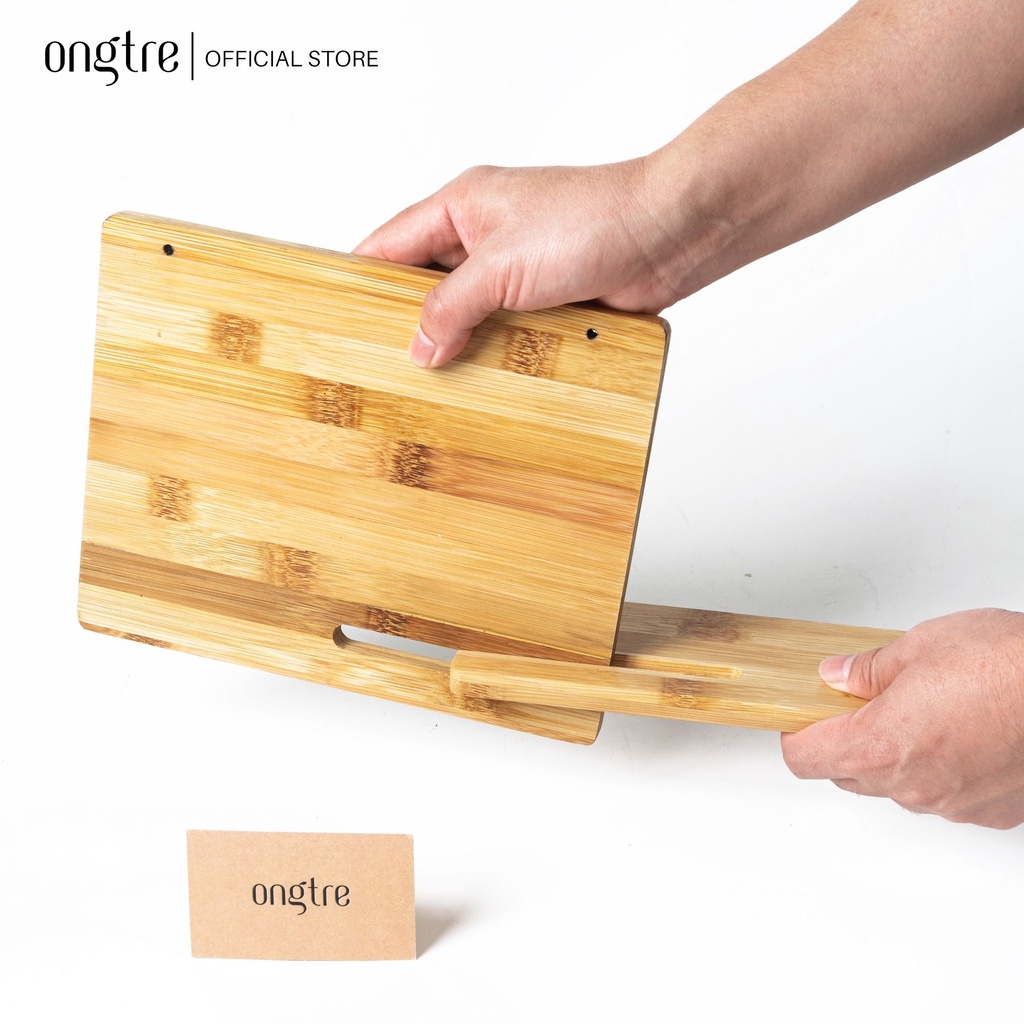 Giá đỡ Tre cao cấp ONGTRE kẹp điện thoại, máy tính bảng