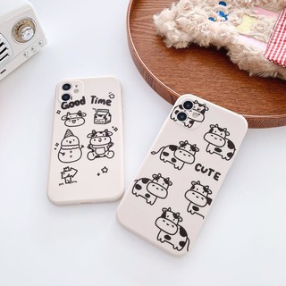 Ốp lưng iphone silicon Bò sữa Good time cute N13