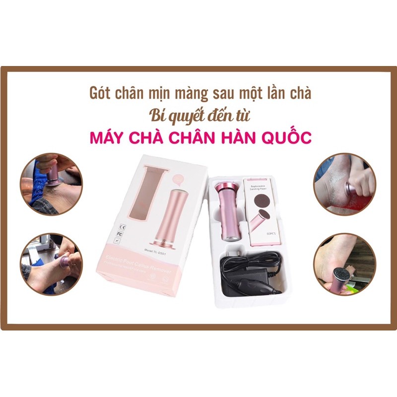 (Tặng Kèm 60 Miếng Nhám Chà Gót Chân) Máy Chà Gót Chân Chuyên Dụng Dùng Làm Nail Spa Thẫm Mỹ Viện