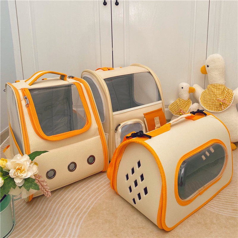 Balo chó mèo mới nhất 2023- BST balo vàng hot trend BECHON