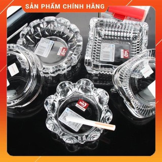 CHÍNH HÃNG -  Gạt tàn thuốc lá thủy tinh Glass Ware,gạt tàn thủy tinh vuông,tròn