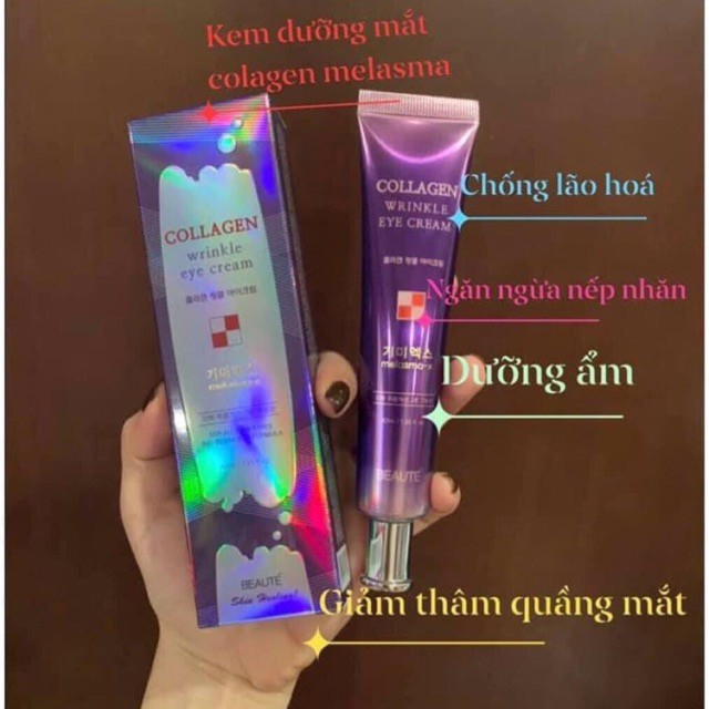 Kem dưỡng mắt Collagen Melasma - X Wrinkle Eye Cream chống lão hóa, xóa nếp nhăn mắt hiệu quả - HONGS BEAUTY