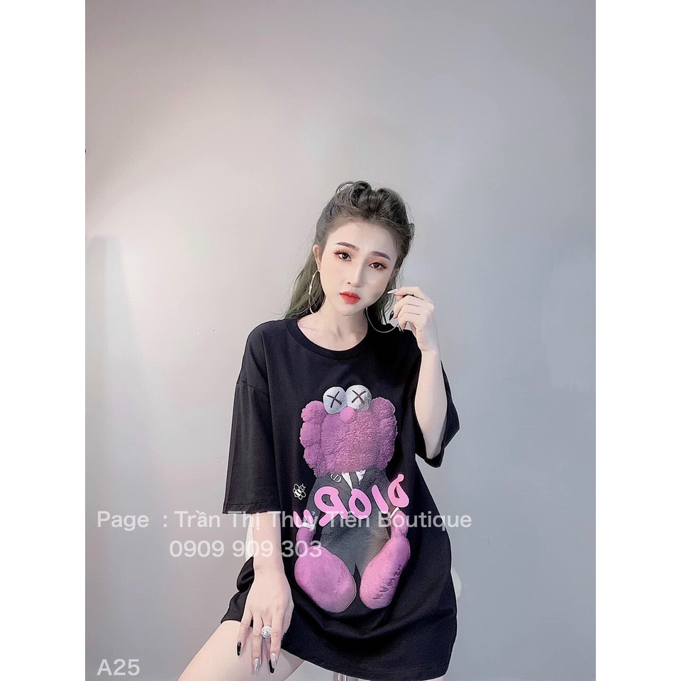 Áo thun phom rộng giấu quần dưới 70kg TV1611