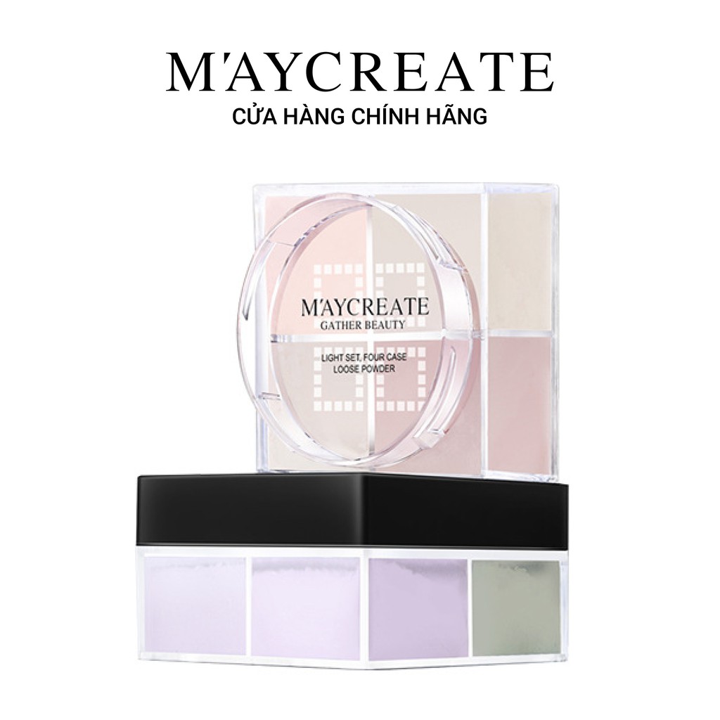 Phấn Phủ Kiềm Dầu 4 Màu Kháng Nước Lâu Trôi Maycreate Hàng Nội Địa Trung