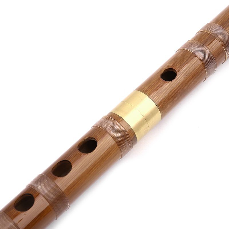 Nhạc cụ sáo bằng gỗ tre với các phím C D E F G mang phong cách Trung Hoa