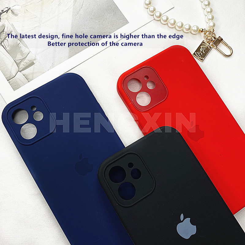 Ốp điện thoại mềm dạng lỏng thiết kế hình vuông cho Iphone 7 7plus 8 8plus x xr xs 11 12promax
